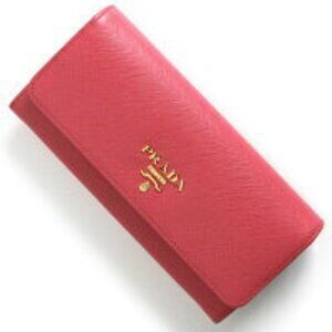 Prada Saffiano Multicolor Long Wallet Peonia Pink Begonia